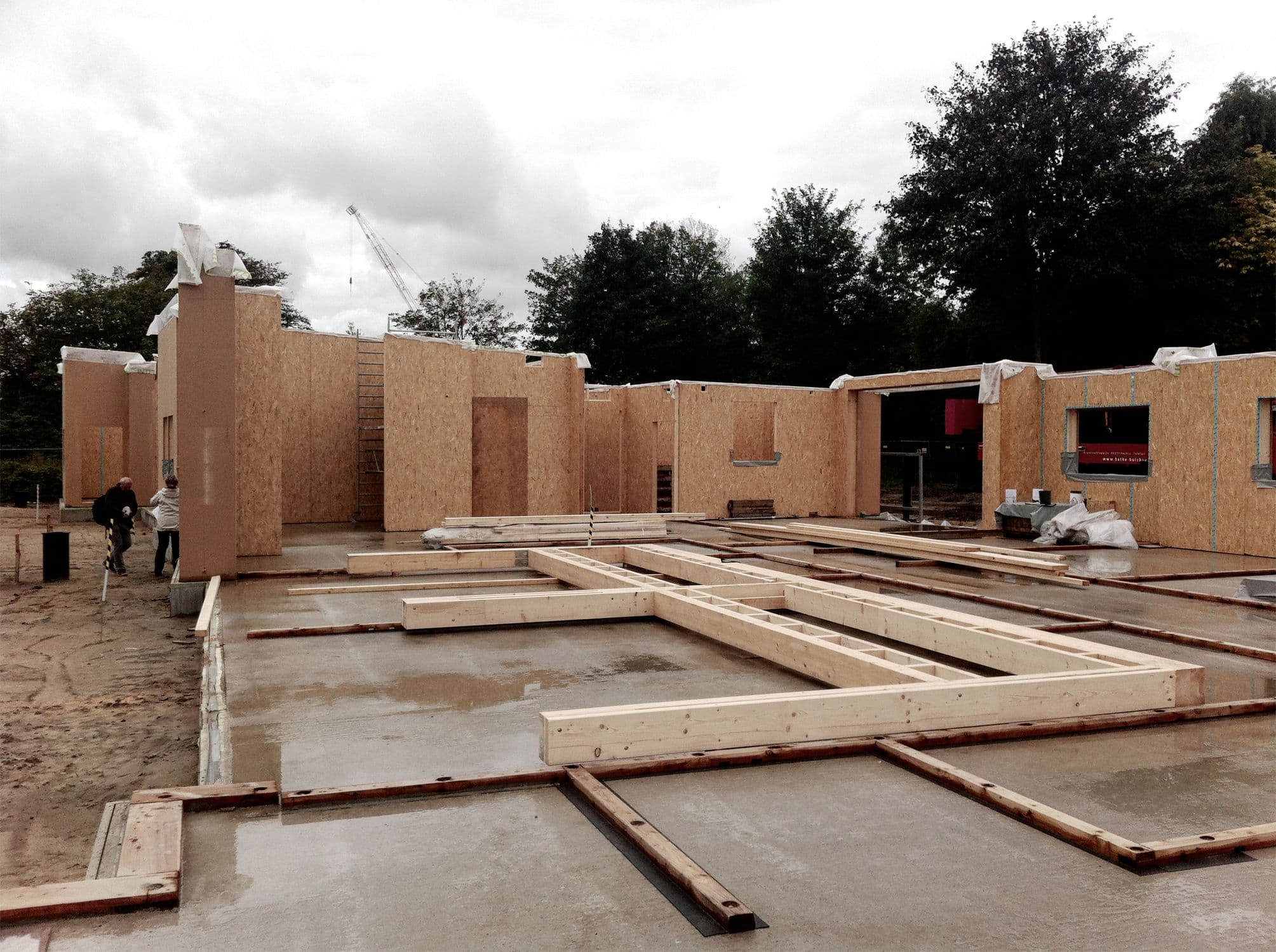 Aufstellung Holzrahmenbau